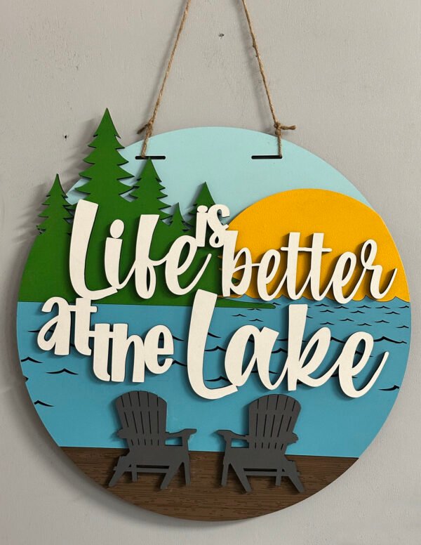 Life Is Better At The Lake Door Hanger