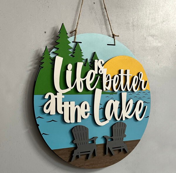 Life Is Better At The Lake Door Hanger - Image 2