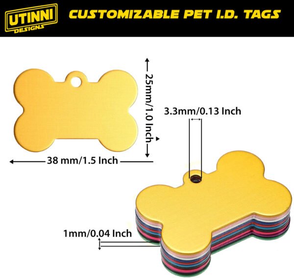 Custom Pet Tag Dog Bone - Image 2