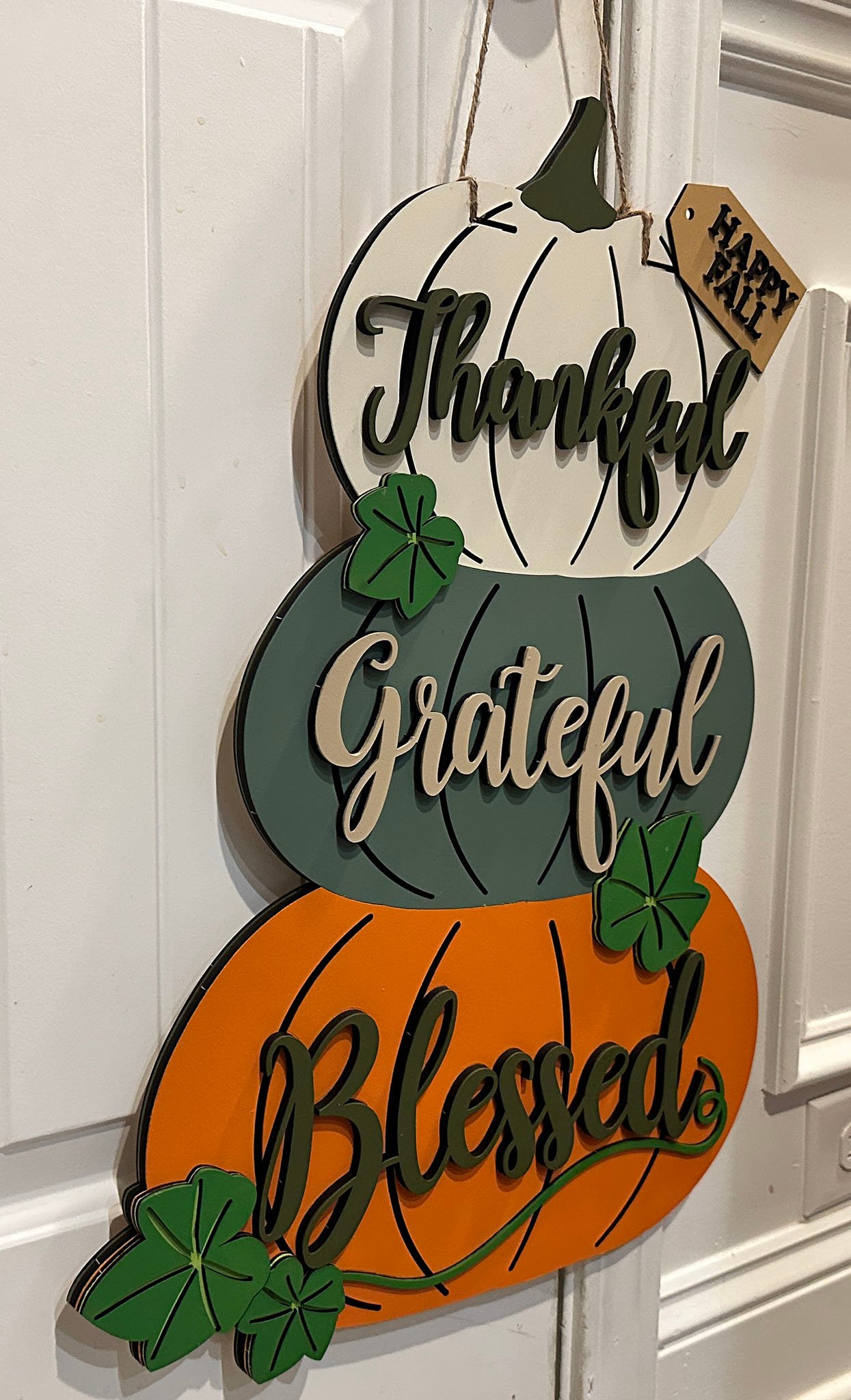 Happy Fall Thankful, Grateful, Blessed Door Hanger - Image 4